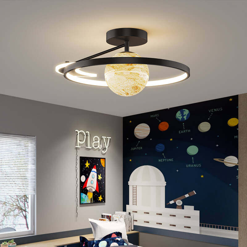 Modern Space Planet Globe LED Ceiling Light