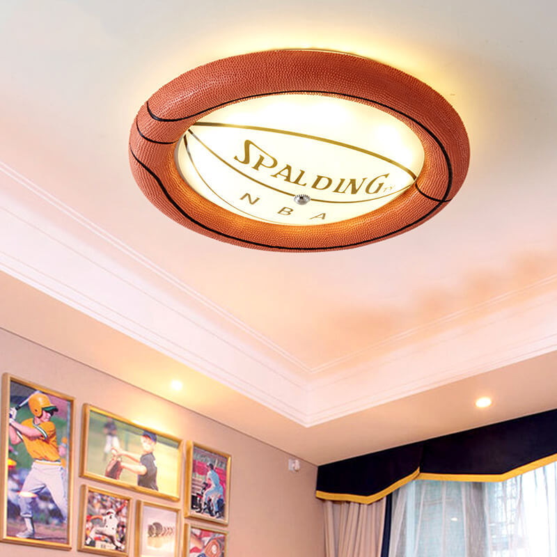 Resin Basketball LED Flush Mount Light