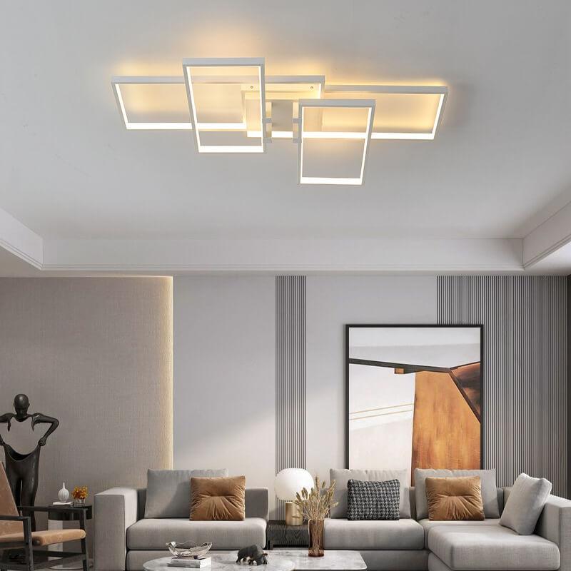 Modern Rectangular Splicing Aluminum LED Flush Mount Light