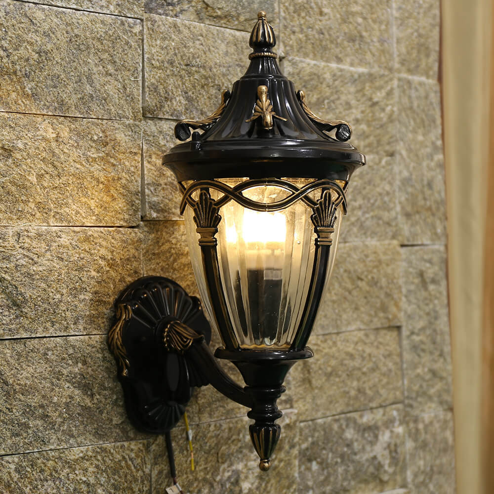 European Maple Lantern Outdoor Wall Sconce