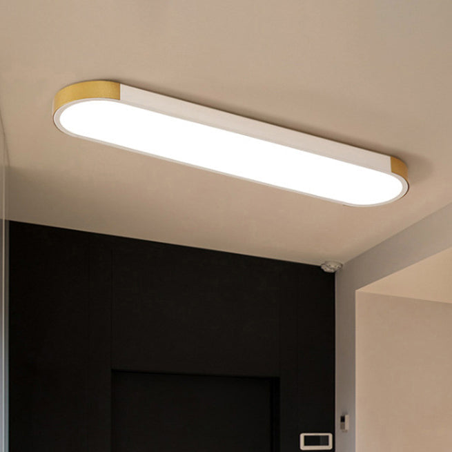 Minimalist Rectangular Ring LED Flush Mount Light
