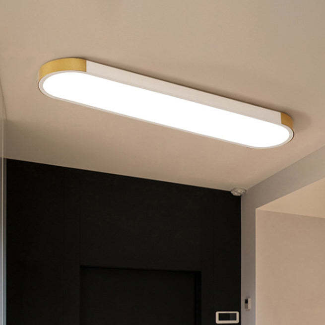 Minimalist Rectangular Ring LED Flush Mount Light