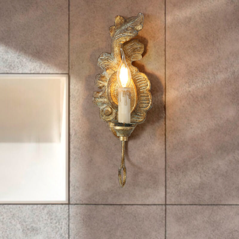 Lighom retro candelabra resin wall sconces — White / 220V-240V (UK/AU