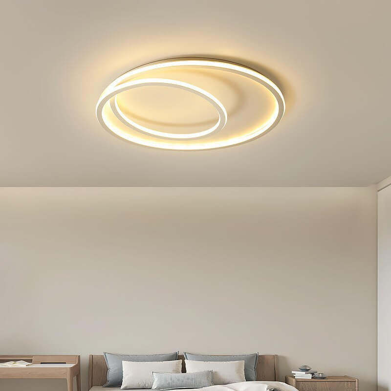 Nordic Minimalist Double Circle LED Flush Mount Light