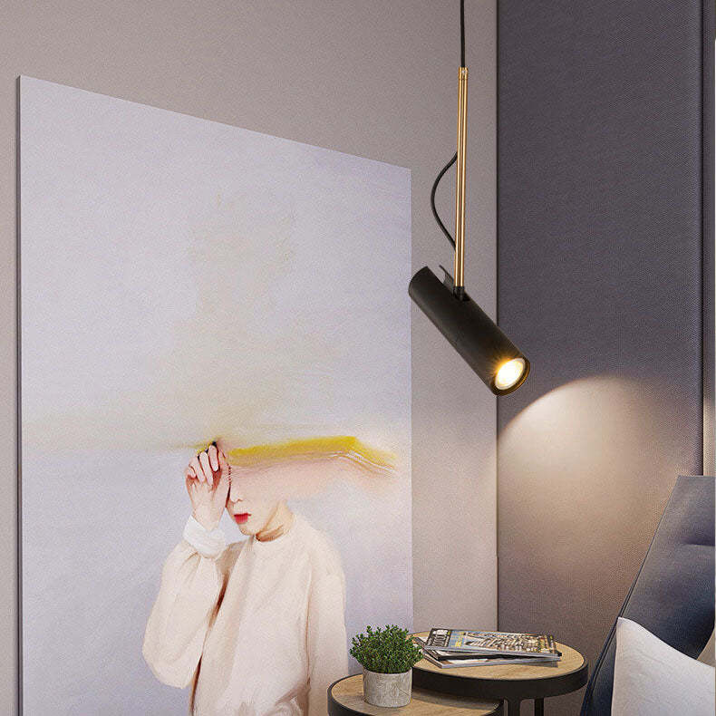 Minimalist Gold LED Spotlight Pendant Light