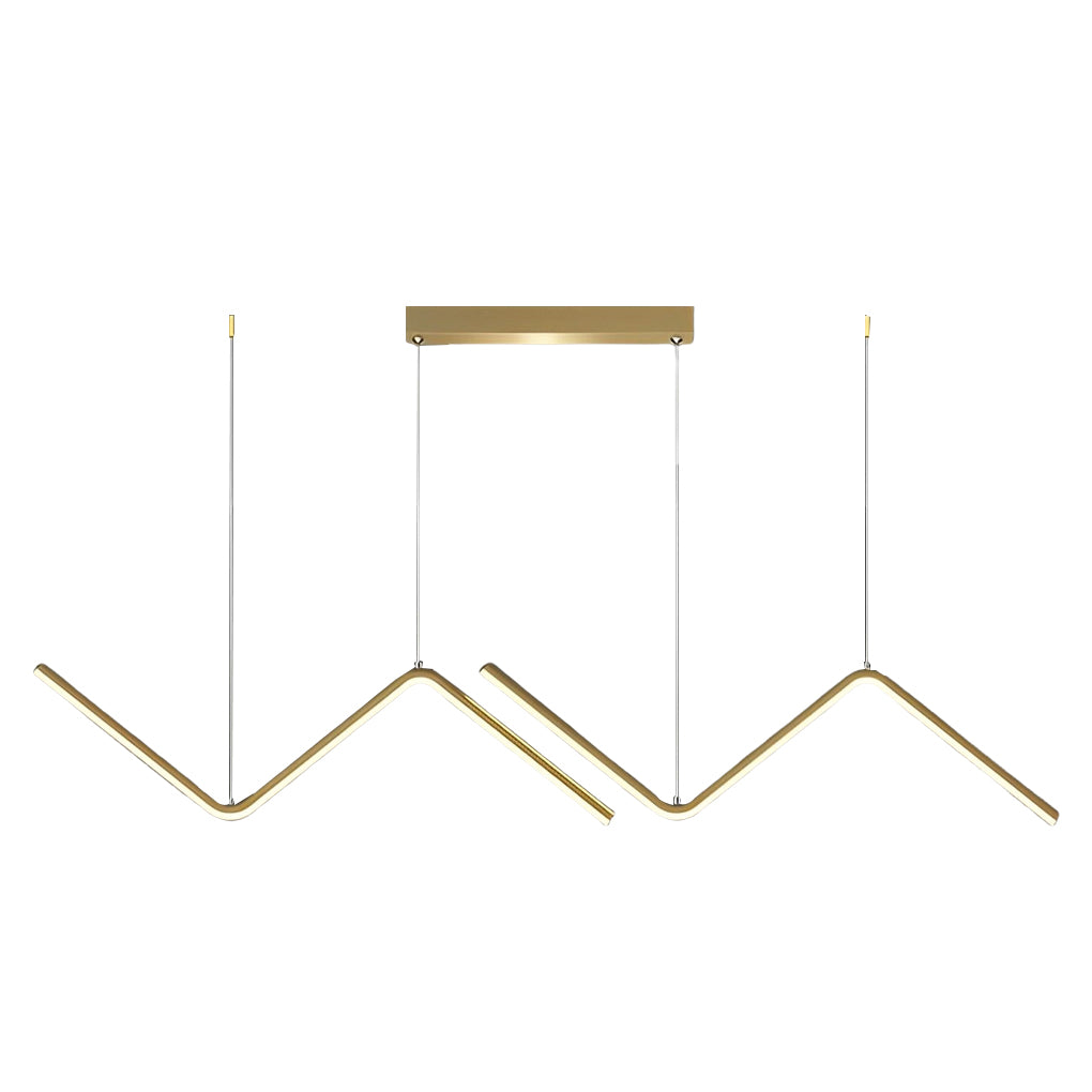 Wavy Linear 3-Step Dimming LED Nordic Pendant Chandelier
