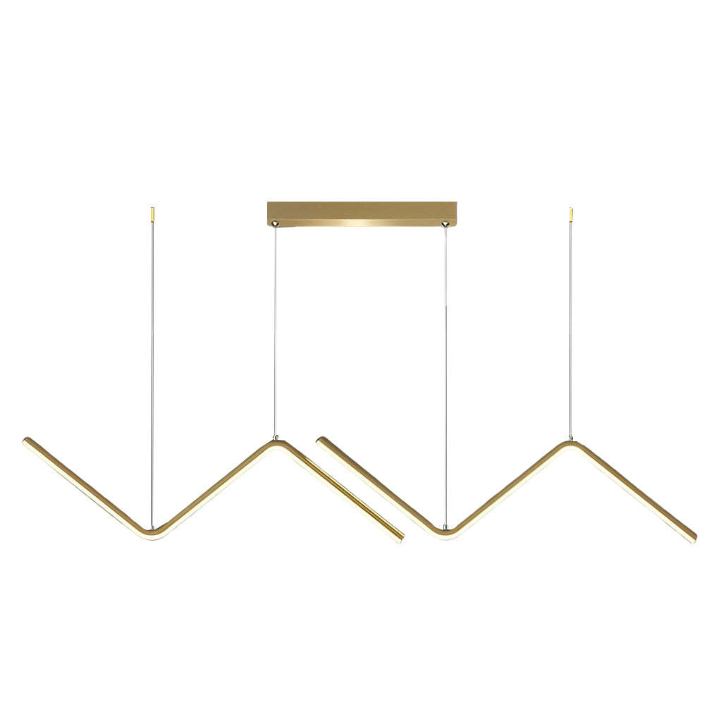 Wavy Linear 3-Step Dimming LED Nordic Pendant Chandelier