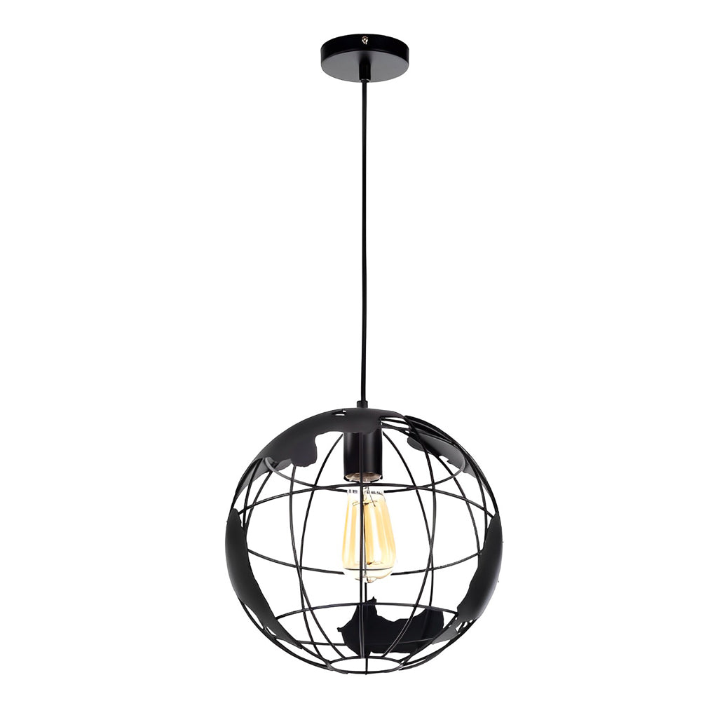 Iron Globe Retro Industrial Chandelier