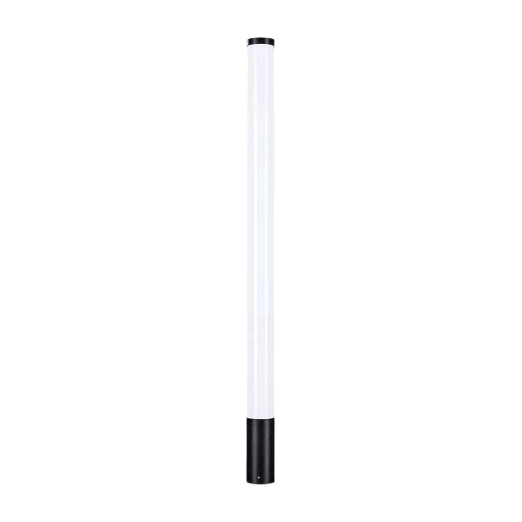 Cylindrical Acrylic Waterproof LED Black Modern Outdoor Lawn Lights-Lighom
