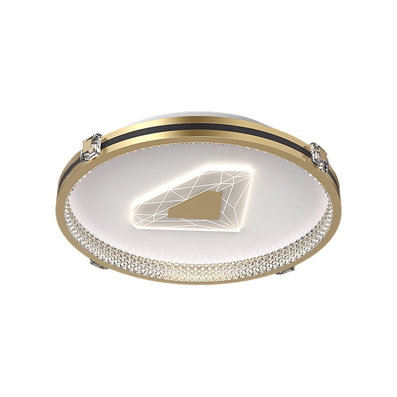 Circular Geometric Three Step Dimming LED Modern Ceiling Lights Fixture-Lighom