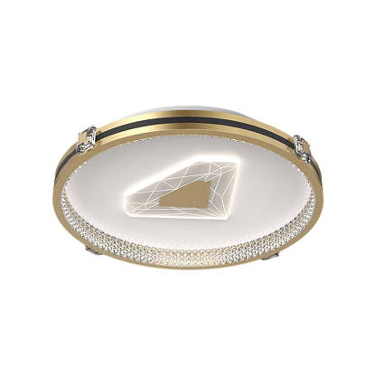 Circular Geometric Three Step Dimming LED Modern Ceiling Lights Fixture-Lighom