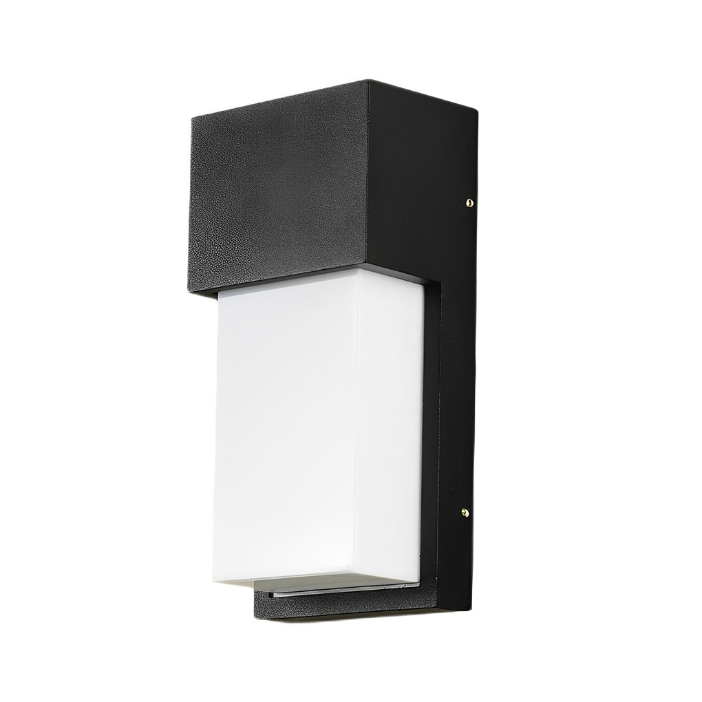 Rectangular Waterproof LED 10W Black Modern Outdoor Wall Light Fixture-Lighom