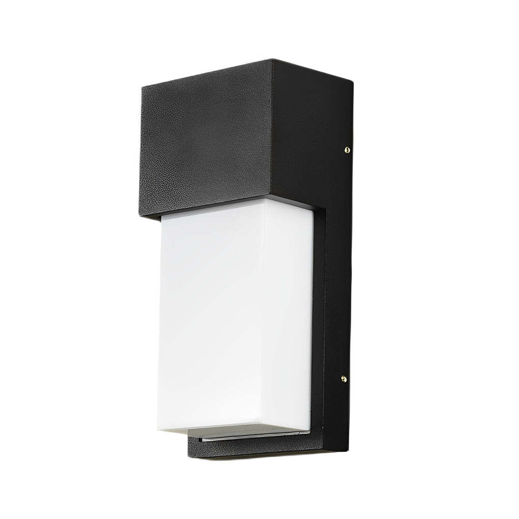 Rectangular Waterproof LED 10W Black Modern Outdoor Wall Light Fixture-Lighom