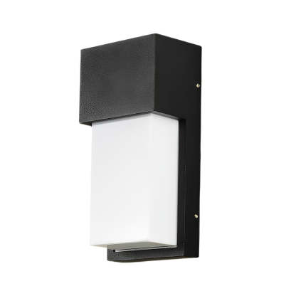 Rectangular Waterproof LED 10W Black Modern Outdoor Wall Light Fixture-Lighom