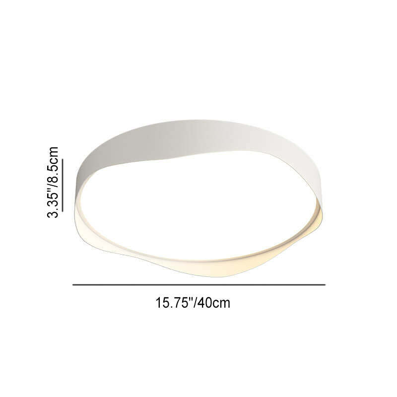Nordic Minimalist Round Curve LED Flush Mount Light