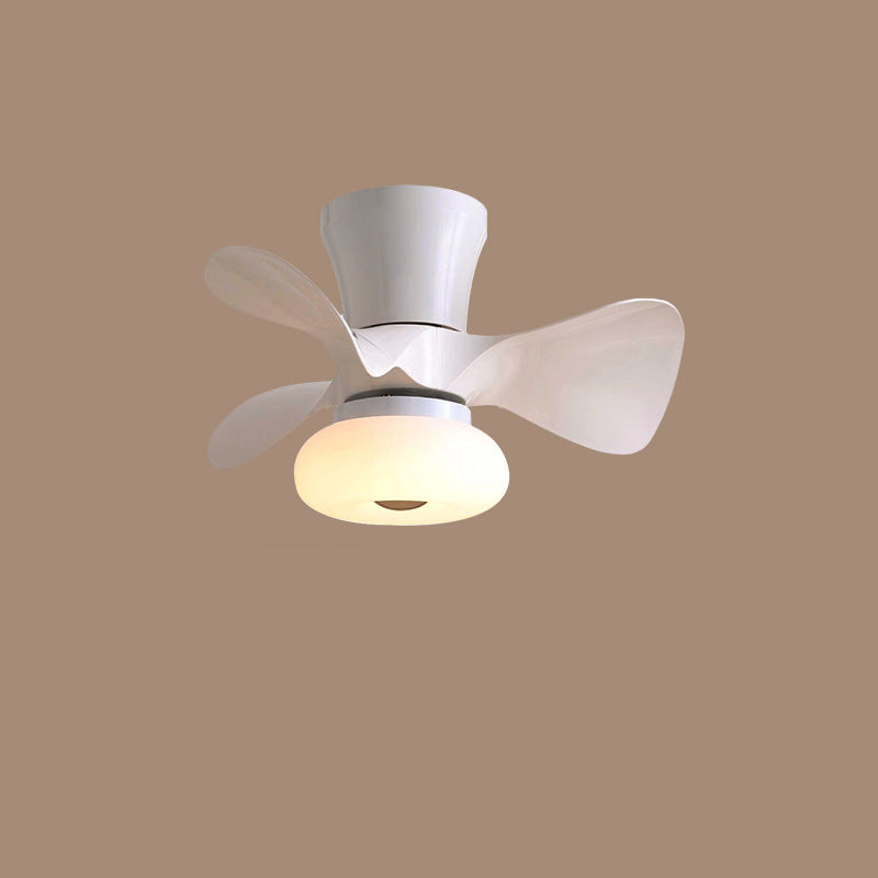 Nordic Macaron Metal LED Semi-Flush Ceiling Fan Light