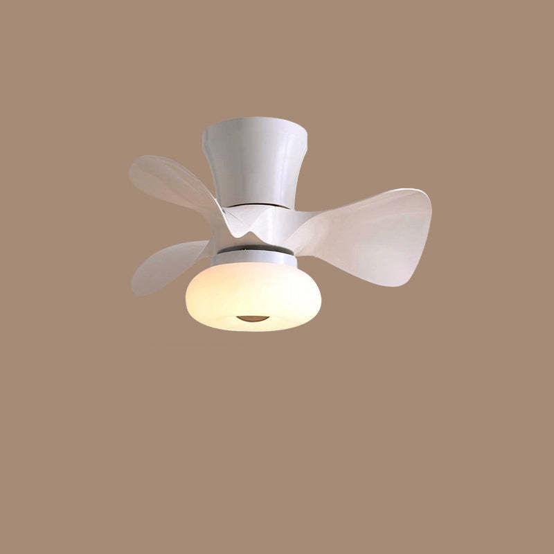 Nordic Macaron Metal LED Semi-Flush Ceiling Fan Light