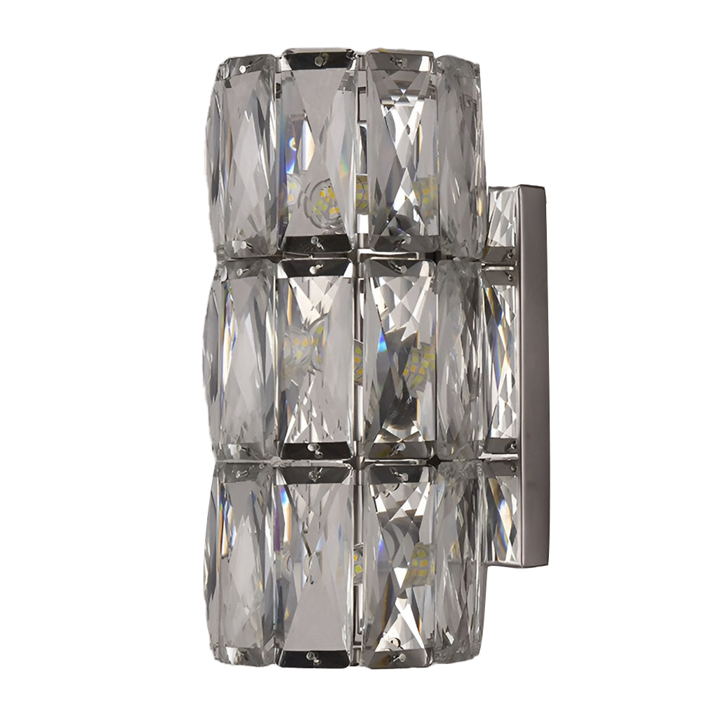 Cylindrical Crystal 3-Step Dimming LED Modern Wall Sconce