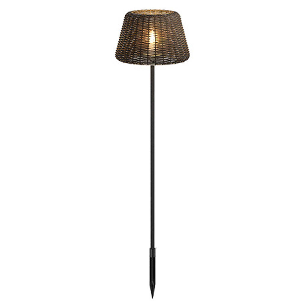 Rattan Shade LED Ralph Outdoor Floor Lamp with Stake, 45.27 In.H-Lighom