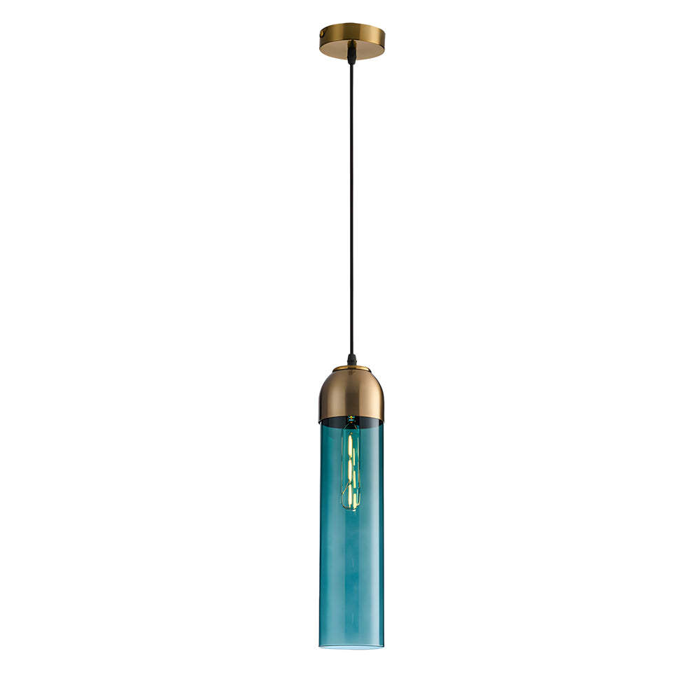 Long Tube Glass Bottle Nordic Small Chandelier