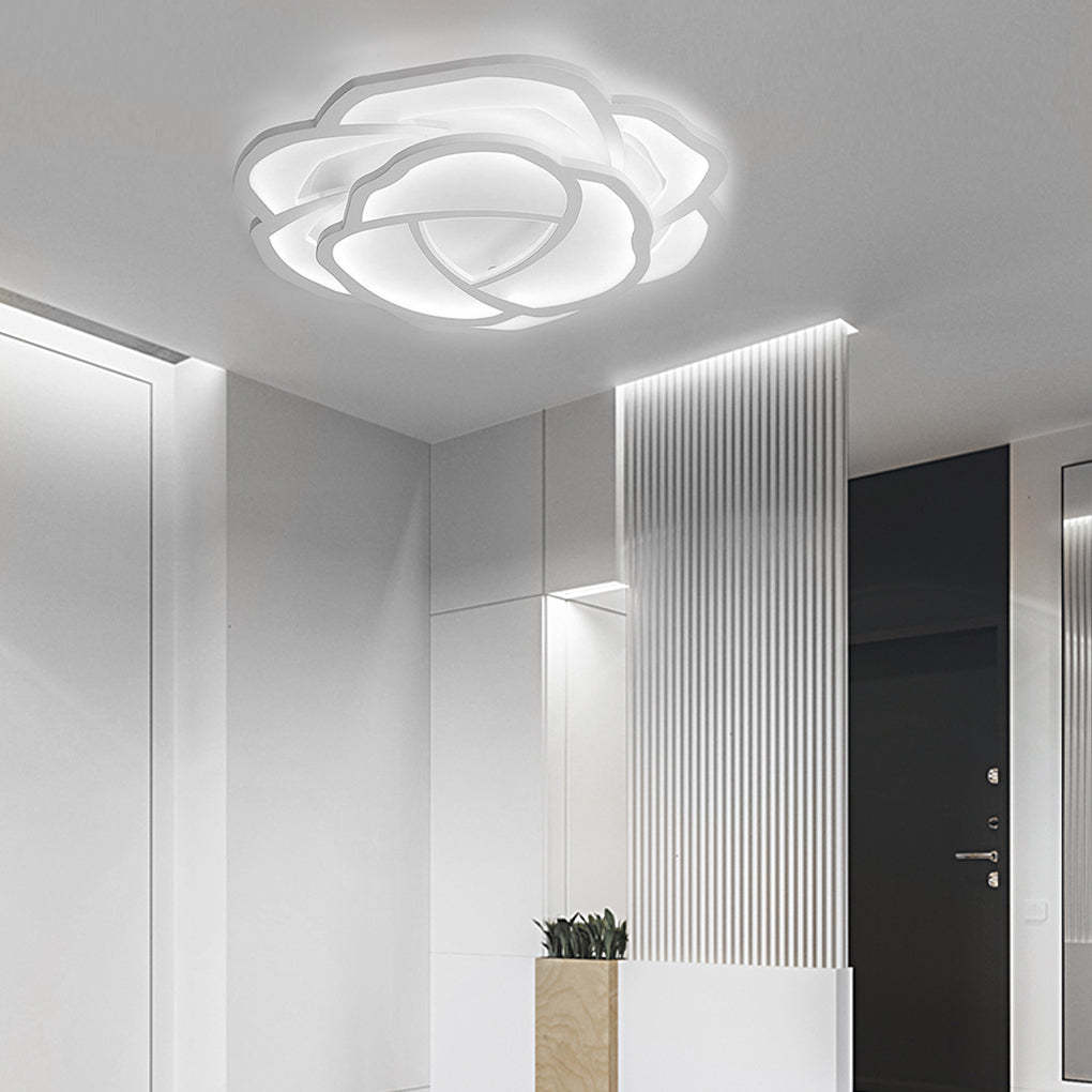 Flower Dimmable LED Modern Flush Mount