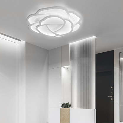 Flower Dimmable LED Modern Flush Mount