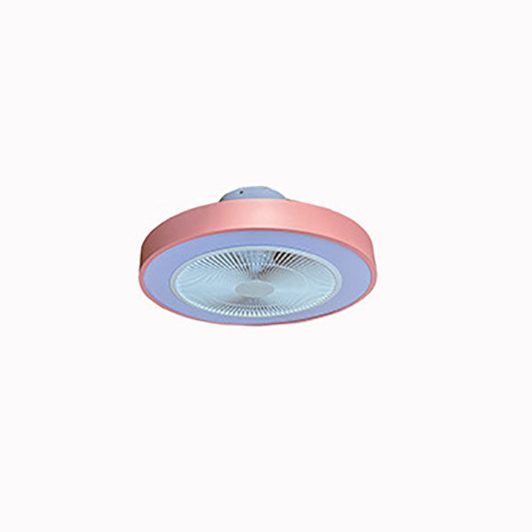 Minimalist Iron Copper LED Flush Mount Ceiling Fan Light