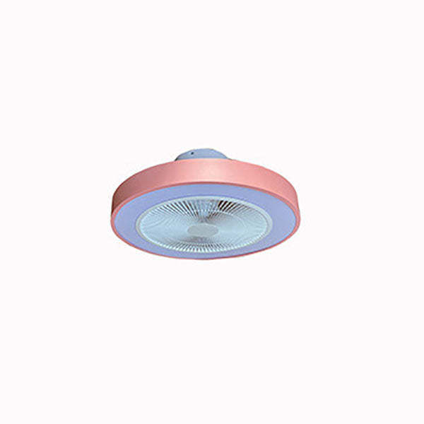 Minimalist Iron Copper LED Flush Mount Ceiling Fan Light