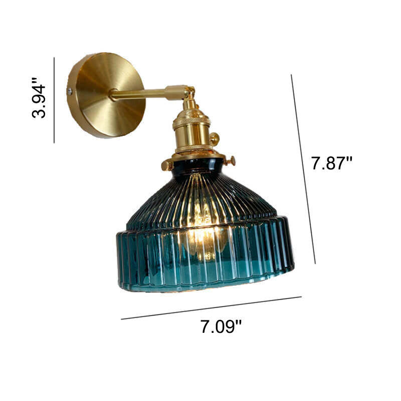 Nordic Dome Glass Brass Wall Sconce