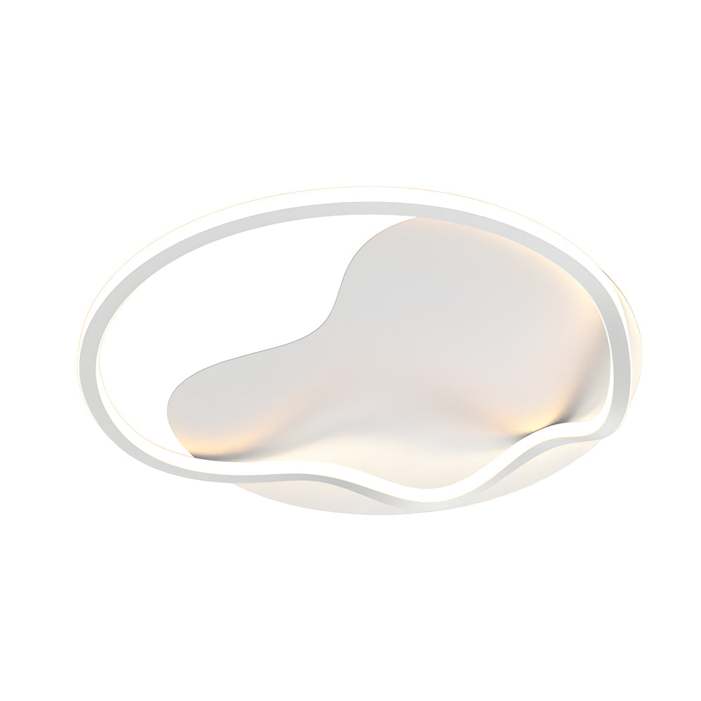 Round Minimalist LED Dimmable White Modern Ceiling Light