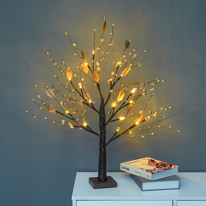 Red decorative tree table lamps — Gold Fruit