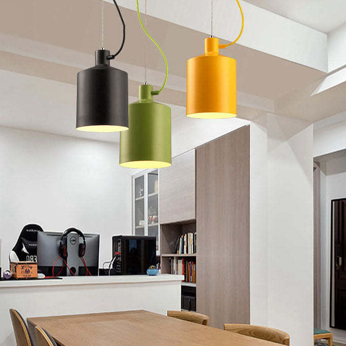 Nordic Macaron Bottle Aluminum Pendant Light