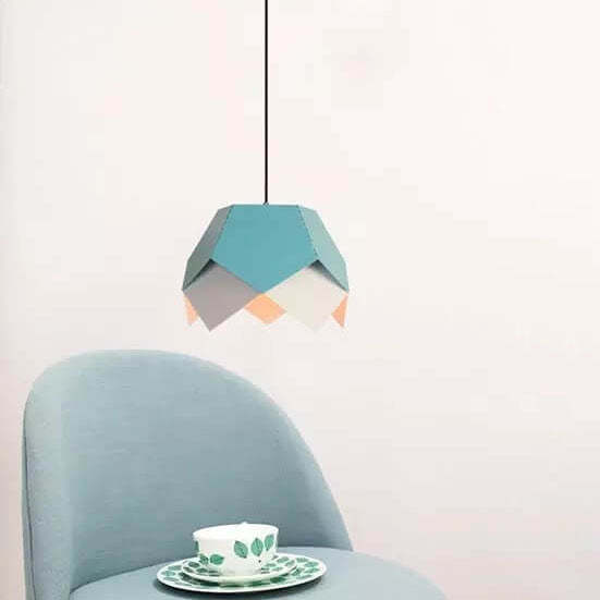 Modern Colorful Geometric Lotus Pendant Light