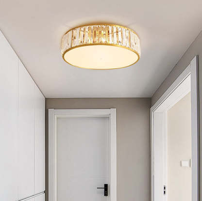 Modern Iron Crystal Round 3/4/5-Light Flush Mount — 110V-120V For US/CA