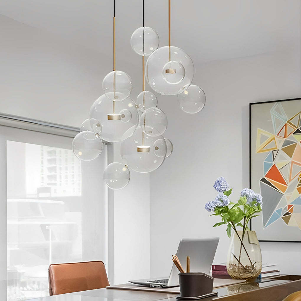 Globe Bubble Glass Pendant Light Modern Pendant Lighting-Lighom