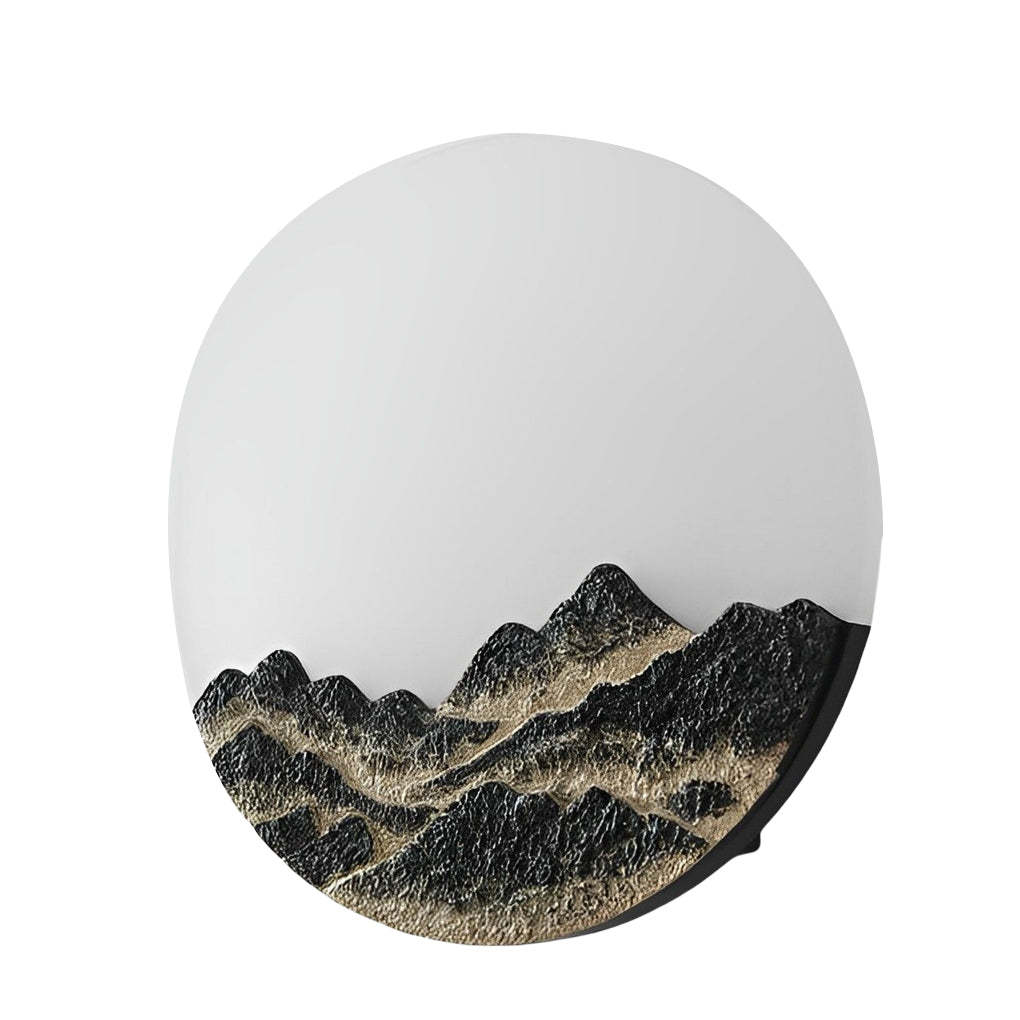 Round Creative Mountain Scenery LED Waterproof Modern Outdoor Wall Lamp-Lighom
