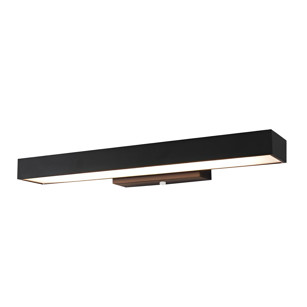 Outdoor Motion Sensor Black Rectangle Wall Light-Lighom