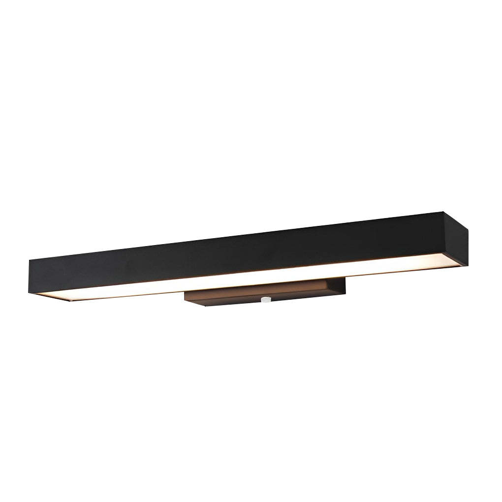 Outdoor Motion Sensor Black Rectangle Wall Light-Lighom