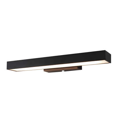 Outdoor Motion Sensor Black Rectangle Wall Light-Lighom