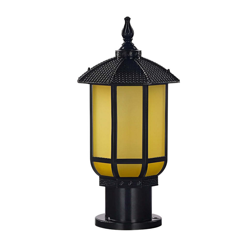 Waterproof IP55 LED 12W 3 Step Dimming Retro Outdoor Fence Post Lights-Lighom