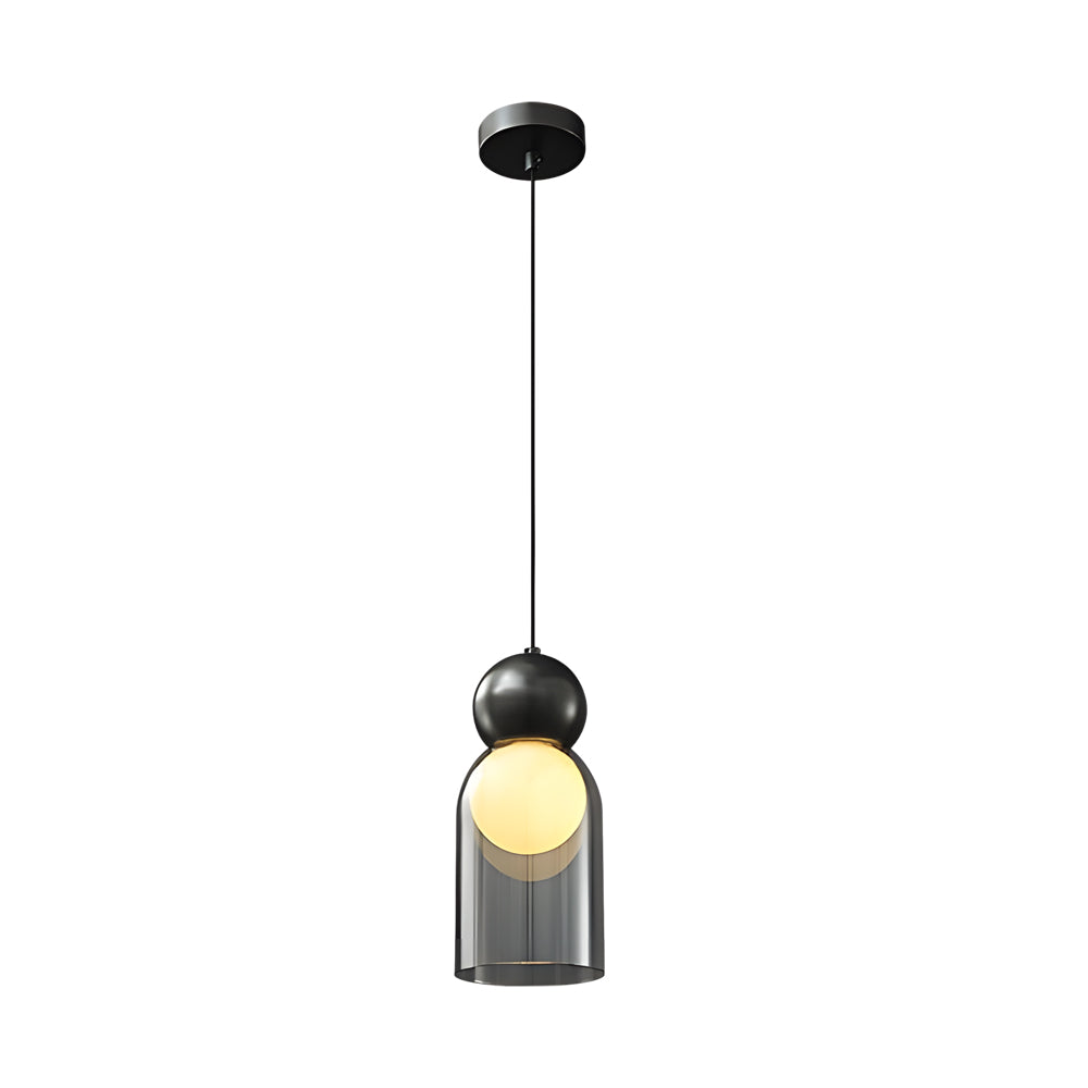 Glass Gourd 3-Step Dimming Copper Modern Pendant Light