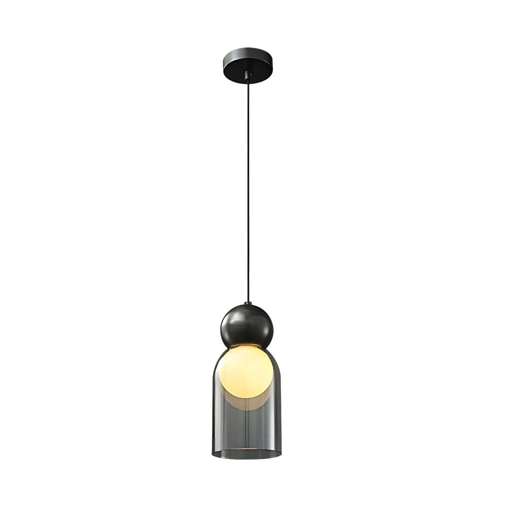 Glass Gourd 3-Step Dimming Copper Modern Pendant Light