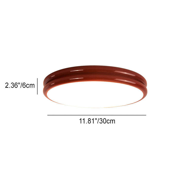 Modern Kids Wrought Iron Round LED Flush Mount Light