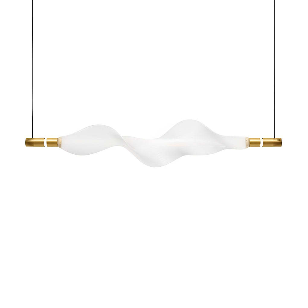 Strip Plated Aluminum LED Modern Dining Chandelier