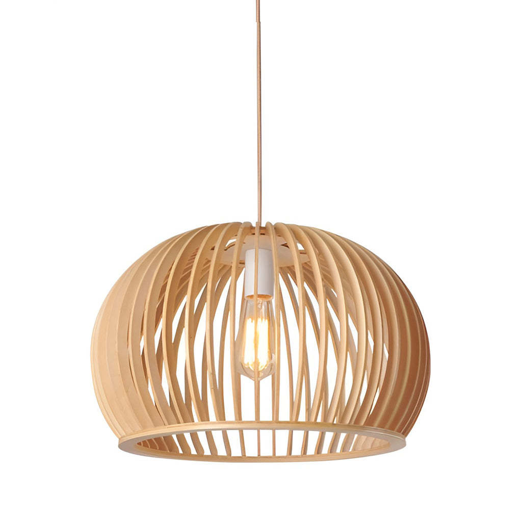 Semi-Circle Wood Lantern Nordic Kitchen Pendant