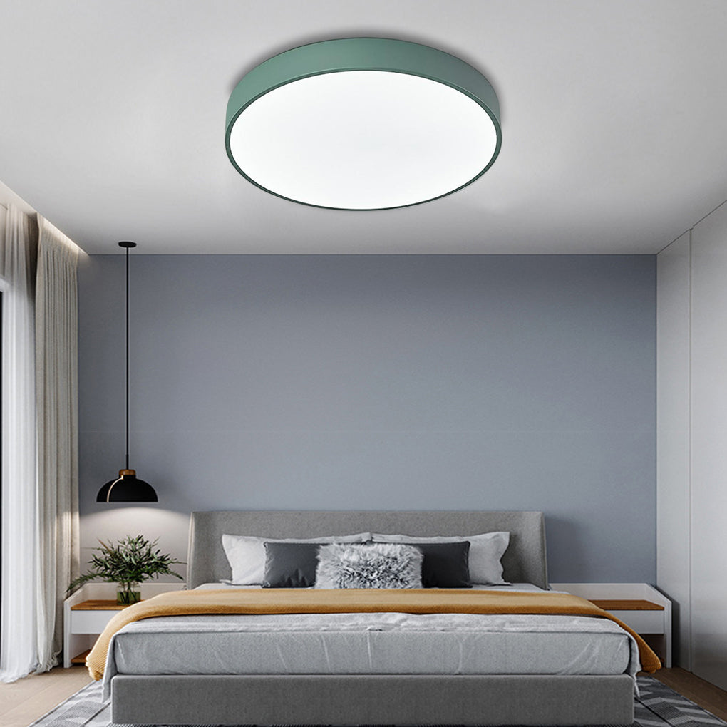 Ultra-thin Round LED Modern Ceiling Lights Flush Mount Lighting-Lighom