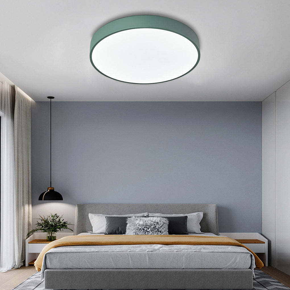 Ultra-thin Round LED Modern Ceiling Lights Flush Mount Lighting-Lighom