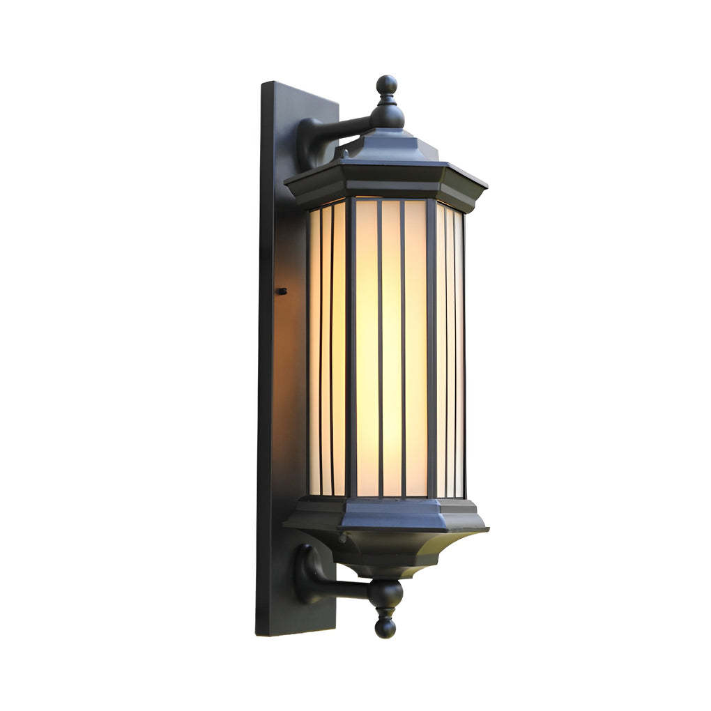 Retro Creative Outdoor Waterproof Black Modern Exterior Wall Lights-Lighom