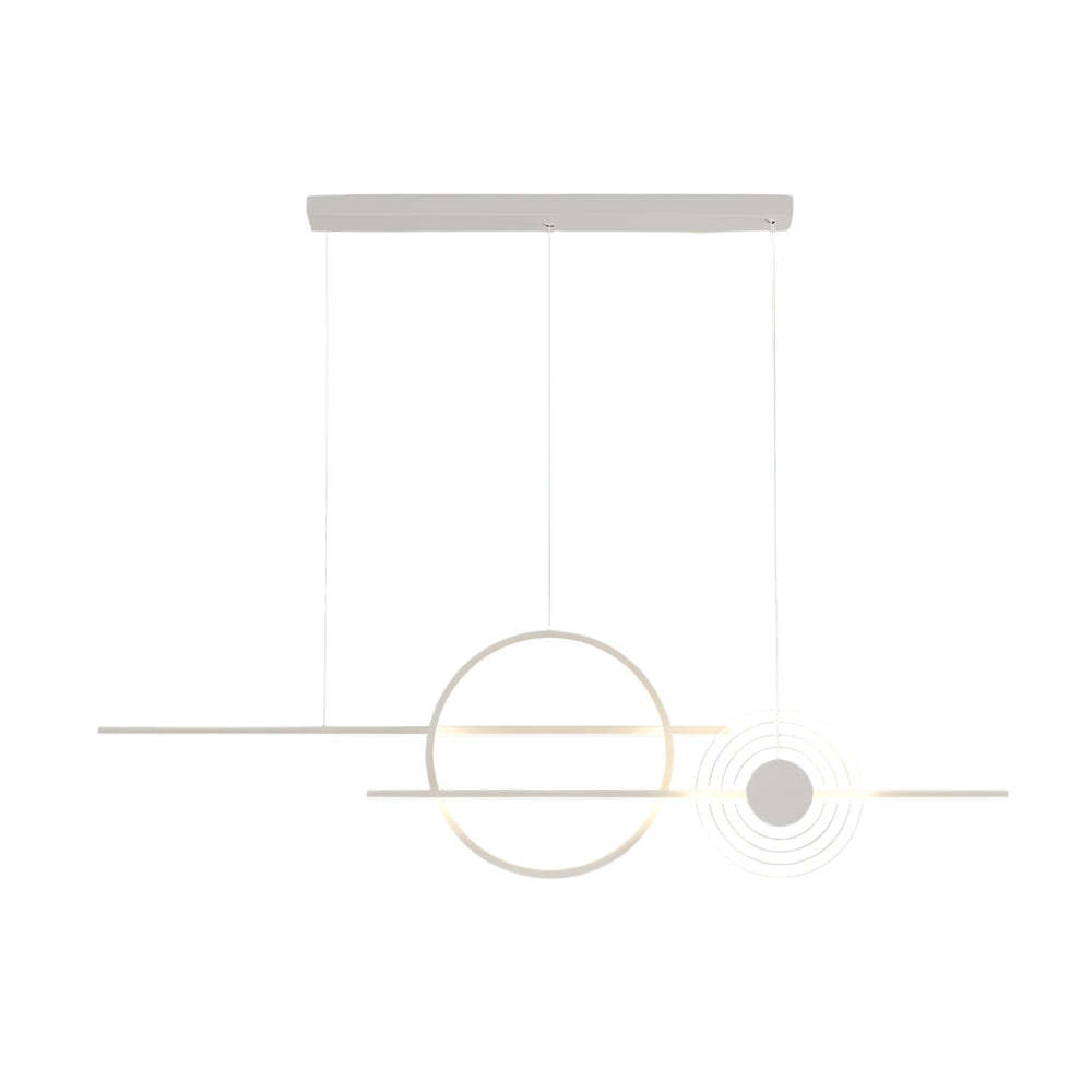 39.4" Dimmable Ring Linear Island Chandelier