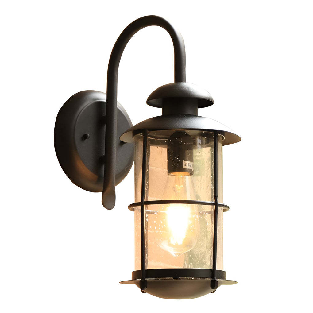 Creative Glass Waterproof LED Black Modern Plug in Wall Sconce Lighting-Lighom